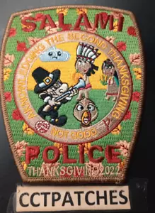 SALAMI, (SALEM) MASSACHUSETTS THANKSGIVING 2022 POLICE SHOULDER PATCH MA - Bild 1 von 1