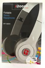 Boost Foldable Stereo Headphones White~~New Old Stock~~3.5 mm Input