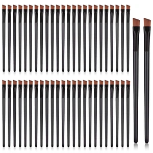 50 Pieces Angled Eyebrow Brushes Eyebrow Tint Brush Flat Tapered Eyebrow Conceal - Picture 1 of 12