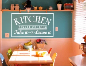 Kitchen dinner choices wall sticker | Take it or leave it ! - Picture 1 of 6