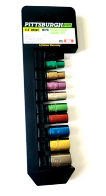 BRAND NEW Professional 10 Pc 1/4 in. Drive SAE Color Coded Socket Set - Image 1 of 2