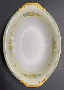 VTG Meito China "Hand Painted" Lg. Serving Bowl Trimmed in 24K Gold - Picture 1 of 10