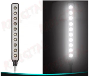 LAMPADA LUCE USB LIGH 10 LED PC NOTEBOOK FLESSIBILE SNODABILE LUCE DIREZIONALE - Picture 1 of 4