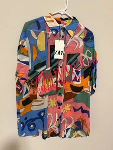 ZARA NEW WOMAN FLOWY PRINTED BLOUSE MULTICOLORED ALL SIZES REF: 7907/033 - Picture 1 of 2