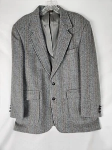 VTG Berkeley Hall Sport Coat Jacket Size 42R Gray Tweed Wool Blend Lined - Picture 1 of 7