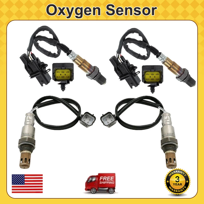 Sensor de oxígeno aguas arriba + aguas abajo 4 piezas para Infiniti FX35 M35 V6 2007-2008 3,5 L Foto 1 de 4