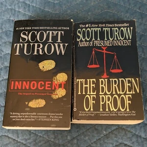 Scott Turow book lot The Burden of Proof, Innocent - Paperback - Picture 1 of 7