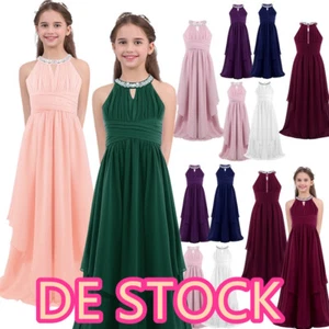 DE!ranrann Mädchen Prinzessin Hochzeit Festlich Lange Partykleid Abendkleid - Bild 1 von 69