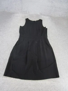 Theory Sheath Dress Womens 8 Black Wool Silk Blend Sleeveless Casual - Picture 1 of 8
