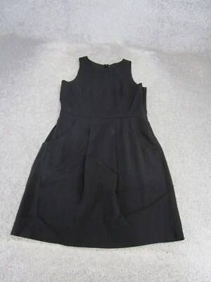 Платье-футляр женское Theory 8 черное шерстяная шелковая смесь повседневное без рукавов - Изображение 1 из 4