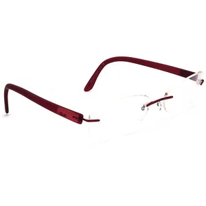 Silhouette Eyeglasses 6701 45 6054 7608 Red/Burgundy Rimless Austria 48[]17 135 - Picture 1 of 8