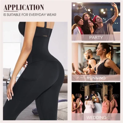 Ladies Tummy Control Fitness Bum Lift Gym Leggings Push Up High Waist Yogawear - Image 1 of 4