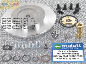 Pack Kit reparation Turbo KKK K03 VW GOLF 3 1.9 TDI 90 5303-970-0006 Stage4 - Picture 1 of 1