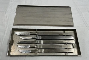 Antik Chiron Field OP Kit Skalpell Metallkoffer Rostsicher Medizin Kuriositäten - Bild 1 von 7