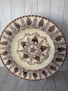 Hand Painted Ceramic Plate , vintage Italian pottery made in Italy 10.5” - Picture 1 of 5