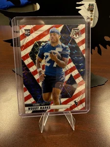 Woody Marks 2025 Panini Mosaic Football Red & White Stripe Prizm RC #395 - Picture 1 of 2