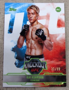 2025 Topps UFC Knockout #28 Kai Asakura RC Rookie verde lime /99 - Foto 1 di 2