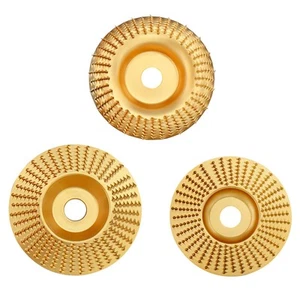 Angle Grinder Wood Disc Set,Three Pcs Wood Carve Kit, 4" and 1/2 with 5/8" Ar... - Picture 1 of 6