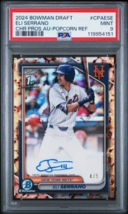 Palomitas de maíz automáticas Bowman Draft Eli Serrano #CPAESE Chrome Prospect 2024 4/5 PSA 9 - Imagen 1 de 2