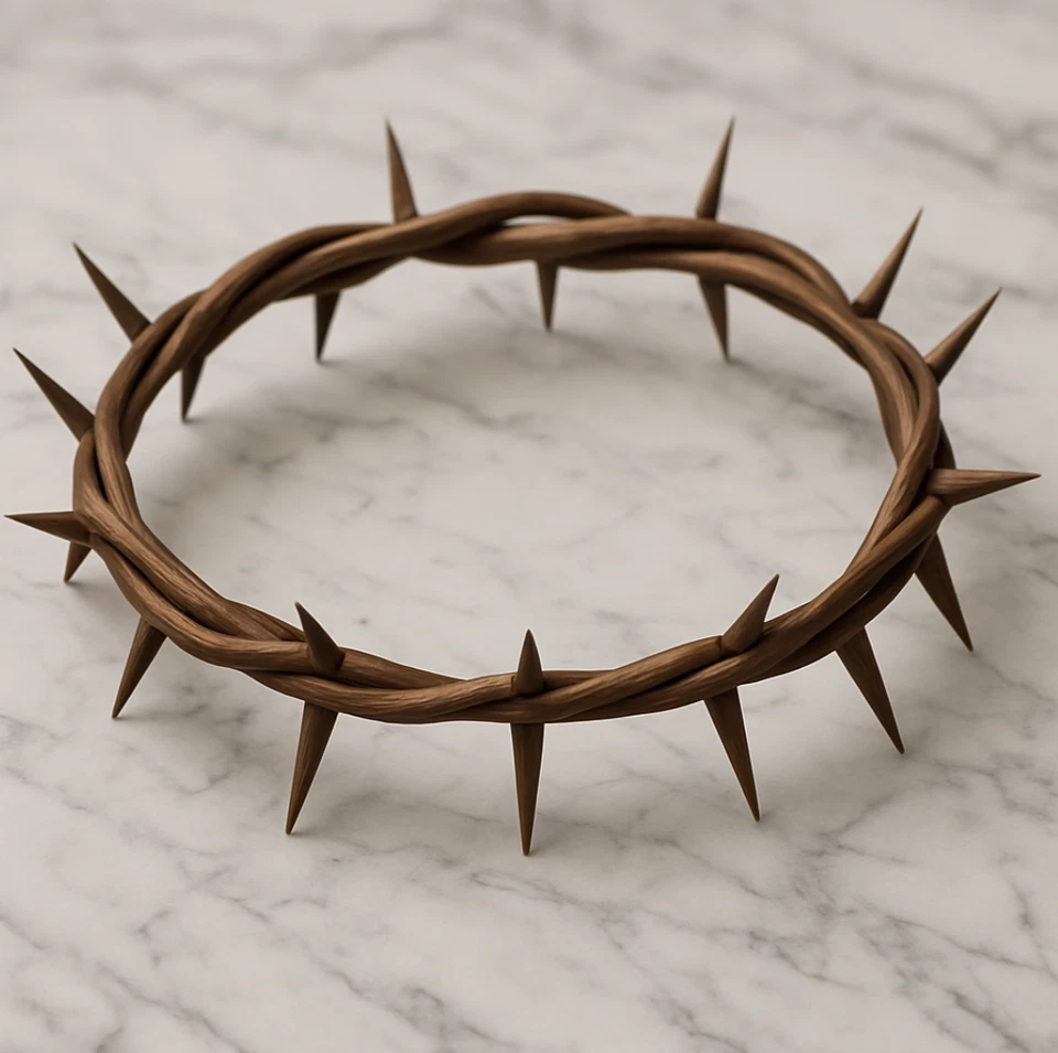 Réplica escultural moderna corona de espinas 1:1 usable cosplay utilería inspirada en Jesús Foto 1 de 4