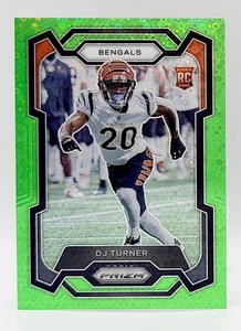 2023 Panini Prizm No Huddle Neon Green #319 DJ Turner RC 5/5 Bengals - Picture 1 of 2
