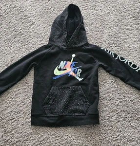 Boys NIKE AIR JORDAN RETRO HOODIE SZ 5-6 5T CEMENT 3 - Picture 1 of 4