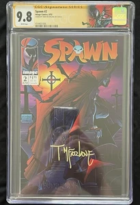 Spawn #2 (1992) 1° Violatore, Firmato da Todd McFarlane - CGC 9.8 - Etichetta Personalizzata - Foto 1 di 2