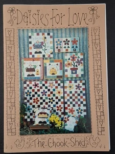 DAISIES FOR LOVE by THE CHOOK SHED PATCHWORK THROW RUNNER WALLHANGING CUSHION - Imagen 1 de 2