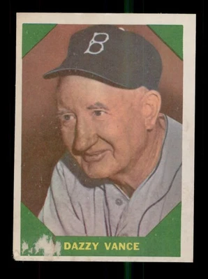 1960 FLEER BASEBALL GREATS #51 DAZZY VANCE BROOKLYN DODGERS (LOW GRADE) - Image 1 of 2