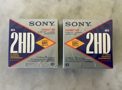 2x Discos de Computadora Sony Formateados MFD-2HD 3.5" NUEVOS en Caja Sellada Foto 1 de 4