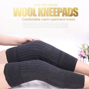 1 Pair Men Women Thickness Wool Leg Knee Warmer Winter Thermal Longer Socks UK - Picture 1 of 8