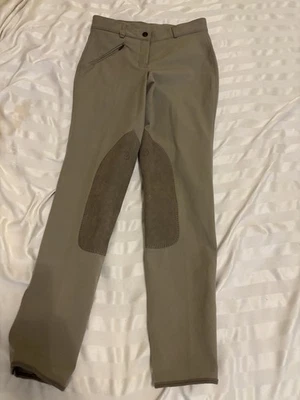 Ovation 26L Riding Breeches Tan, Women’s Horse Riding Pants Womens 26 Long - Image 1 of 4