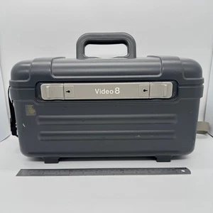 Sony Hard Case Lockable for Video 8 Camcorder Vintage with Key *CASE ONLY* - Picture 1 of 12