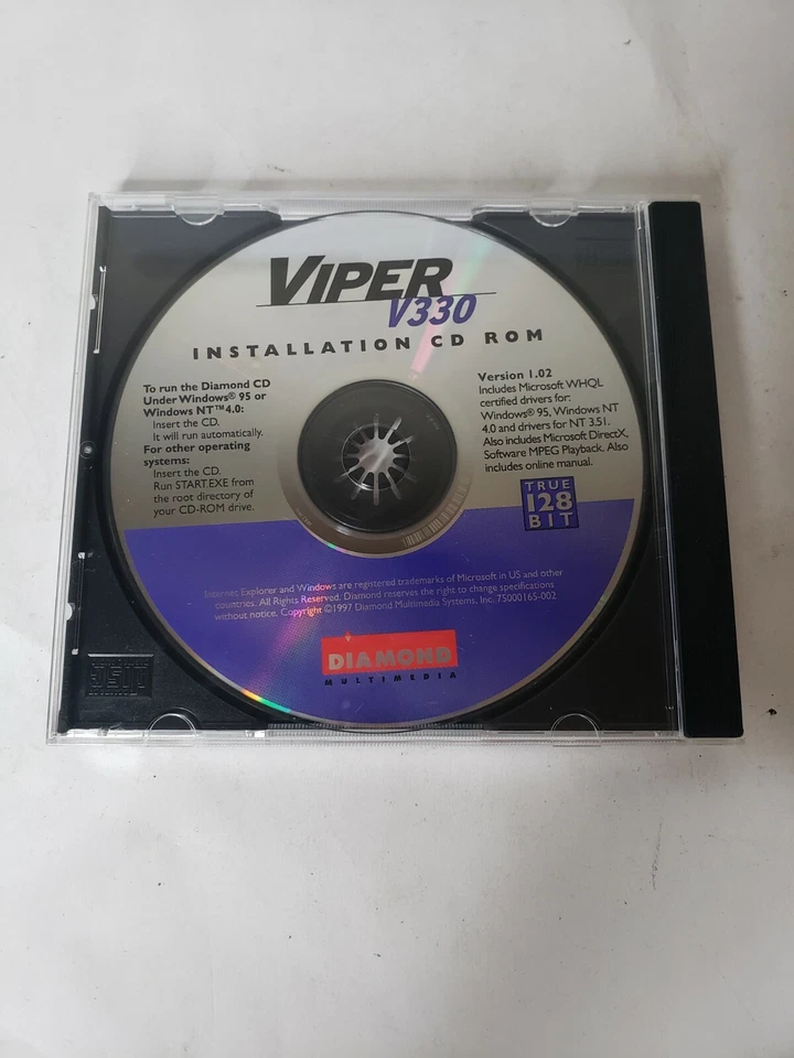 Diamond Viper V330 Installation CD only - Image 1 of 1