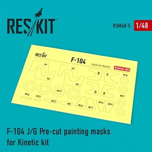 F-104 J,G Starfighter Pre-cut painting masks Kinetic kit ResKit RSM48-0005 1:48 - Picture 1 of 12