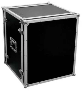 ROADINGER Effektrack CO DD 12 HE, 38cm tief, schwarz Doubledoor Effekt Rack Case - Picture 1 of 12