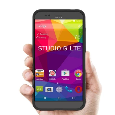 Funda protectora Blu Studio G LTE original BLU para teléfono ajuste perfecto negra Foto 1 de 4