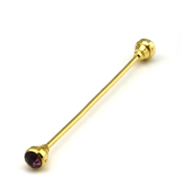 Men’s Collar Pin Gentlemen Gold Tie Clip Bar Formal Shirt Brooch Clasps Tacks - Image 1 of 3