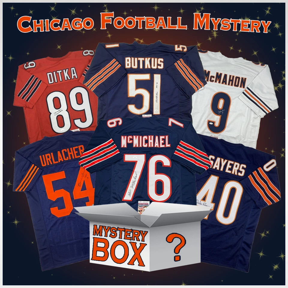 Autographed/Signed Chicago Football Jersey Mystery Box with PSA JSA or Beckett C - Image 1 of 1
