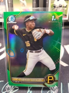 Termarr Johnson 2022 Bowman Draft Chrome #BDC-130 🔥 Green 23/99 🔥 1st Pirates - Picture 1 of 2