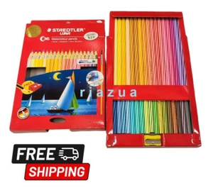 STAEDTLER LUNA 36 Watercolour Pencils Assorted Colours Brush Free Shipping - Picture 1 of 11