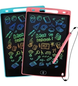 2 Pack LCD Writing Tablet Colourful Screen Drawing Board 8.5 Doodle Scribbler - Picture 1 of 5
