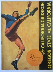 1937 Cal Vs Oregon State College Football Program - Picture 1 of 4