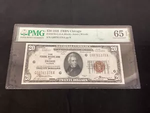 1929 $20 Federal Reserve Bank Note - Chicago - FR. #1870-G - PMG 65 EPQ - Picture 1 of 2