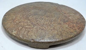 Antique Sand Stone Large Round Chapati Bread Rolling Plate Original Old Hand Car - Picture 1 of 6