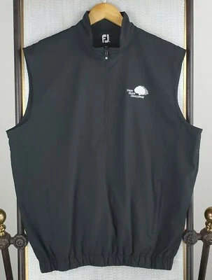 FOOTJOY Size Medium Men's Lightweight Black Performance 1/2 Zip Golf Casual Vest - Image 1 of 4