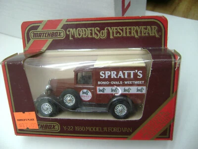 1984 MATCHBOX MODELS OF YESTERYEAR 1:40 Y-22 SPRATT'S 1930 MODEL A FORD VAN NEW - Image 1 of 3
