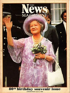 The News Magazine HM THE QUEEN 80º CUMPLEAÑOS RECUERDO NÚMERO 4 de julio de 1980 @VGC@ - Imagen 1 de 1
