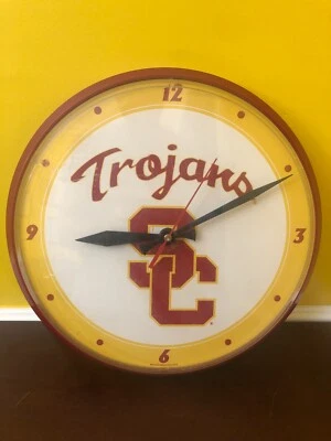 Wincraft University Of Southern California USC Trojans Script Analog Wall Clock - Image 1 of 4