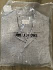 Aime Leon Dore Nubby Camp Collar Shirt - Size M - Grey Marl - Brand New